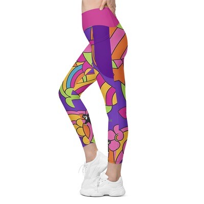D&#39;Bern Designe Dancing Bernese Leggings with pockets