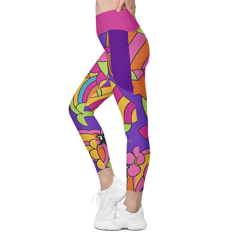 D&#39;Bern Designe Dancing Bernese Leggings with pockets