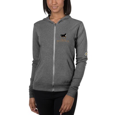 D&#39;Bern Designe unisex lighweighted zip hoodie1a/ in 3 colours