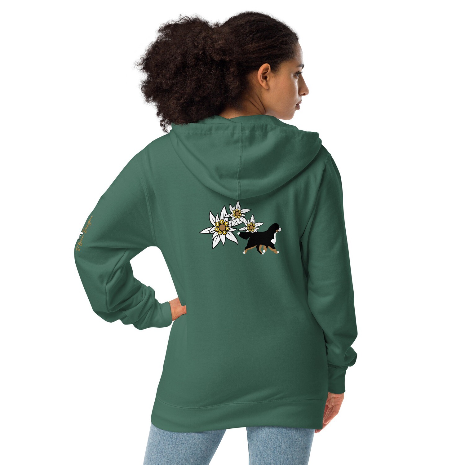D&#39;Bern Designe Unisex fleece zip up hoodie4