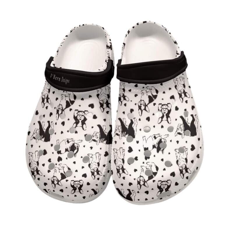 D&#39;Bern Designe French Bulldog Clogs 4