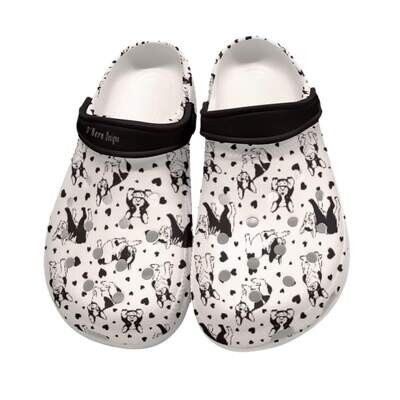 D&#39;Bern Designe French Bulldog Clogs 4