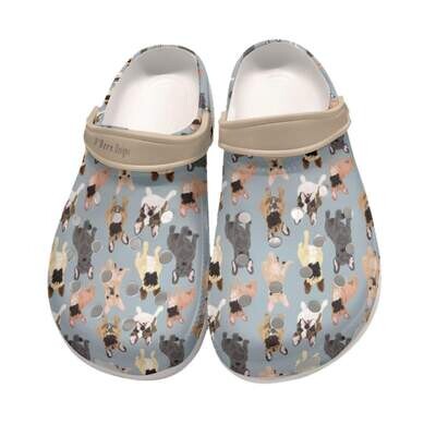 D&#39;Bern Designe French Bulldog Clogs 6