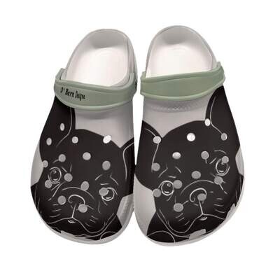 D&#39;Bern Designe French Bulldog Clogs 7