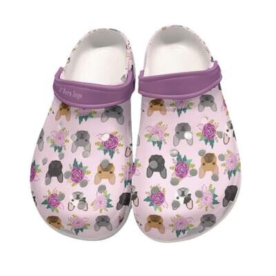 D&#39;Bern Designe French Bulldog Clogs 2