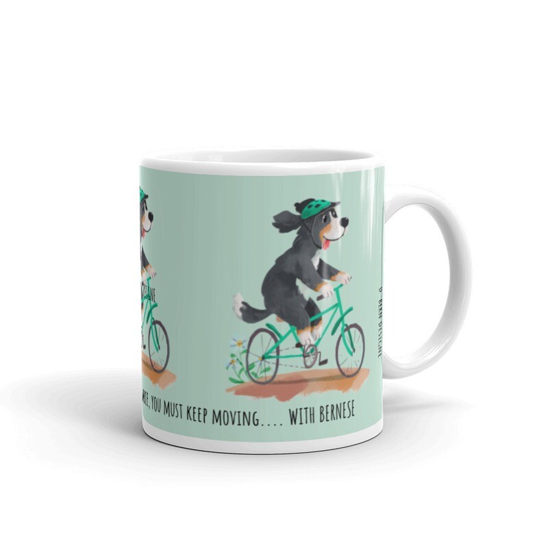 D`Bern Designe Bernese on the road glossy mug