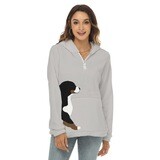 D`Bern Designe Bernese Borg Fleece Hoodie half zip, light grey