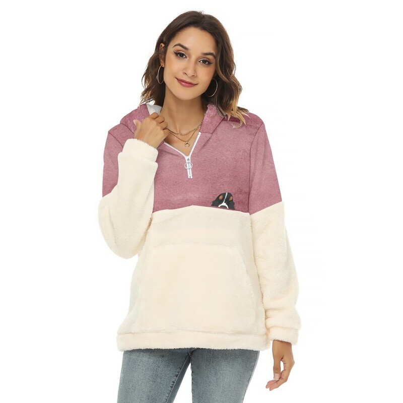 D`Bern Designe Bernese Borg Fleece Hoodie half zip, B2