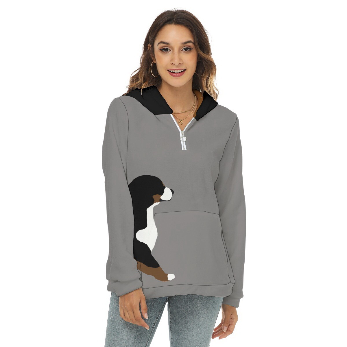 D`Bern Designe Bernese Borg Fleece Hoodie half zip, 3colours