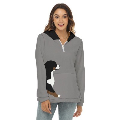 D`Bern Designe Bernese Borg Fleece Hoodie half zip, 3colours