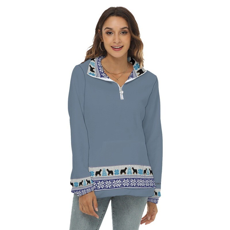 D`Bern Designe Bernese Borg Fleece Sweatshirt half zip, F3