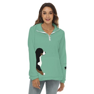 D`Bern Designe Bernese Borg Fleece Sweatshirt half zip, F5