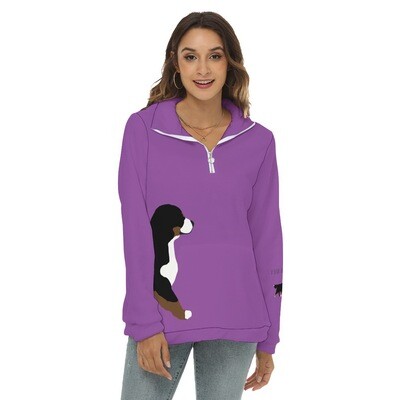 D`Bern Designe Bernese Borg Fleece Sweatshirt half zip, F7