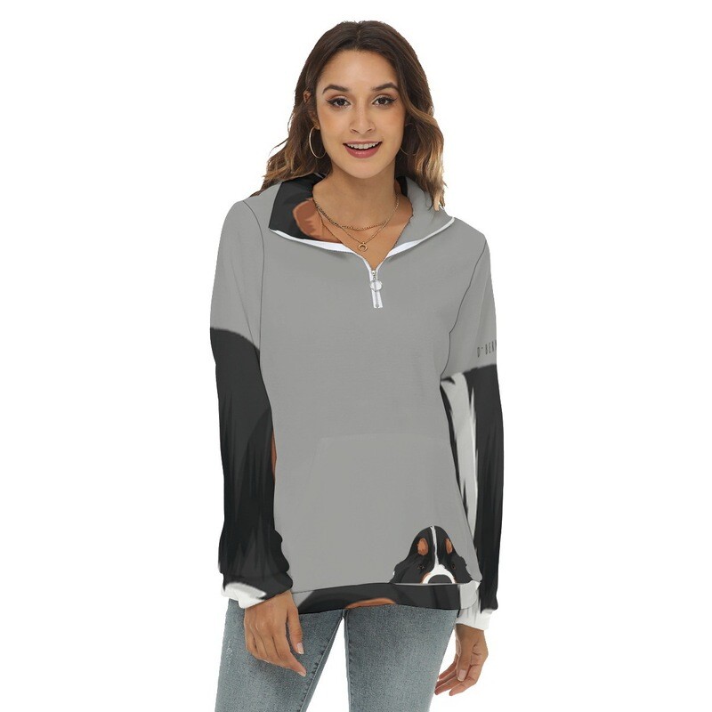 D`Bern Designe Bernese Borg Fleece Sweatshirt half zip, F10