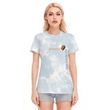 D`Bern Designe Heart Bern Tie Dye T- shirt blue