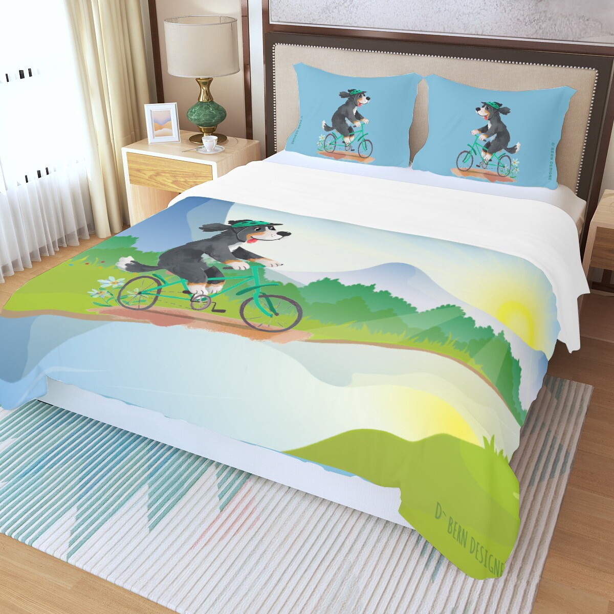 D`Bern Designe 3 parts Duvet cover SET in 2 colours/ single &amp; double bed S1/ 16 sizes