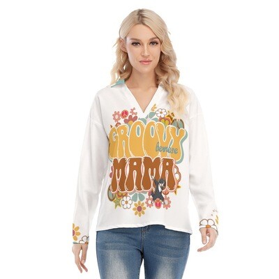 D`Bern Designe Women&#39;s GroovyBernMom  Collar Blouse | Jersey