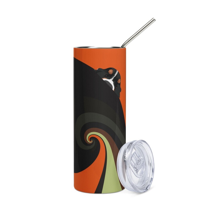 D`Bern Designe Stainless steel tumbler with metal straw Bern1