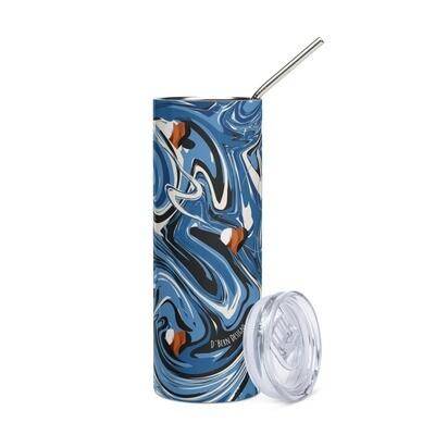 D`Bern Designe Stainless steel tumbler with metal straw Bern5