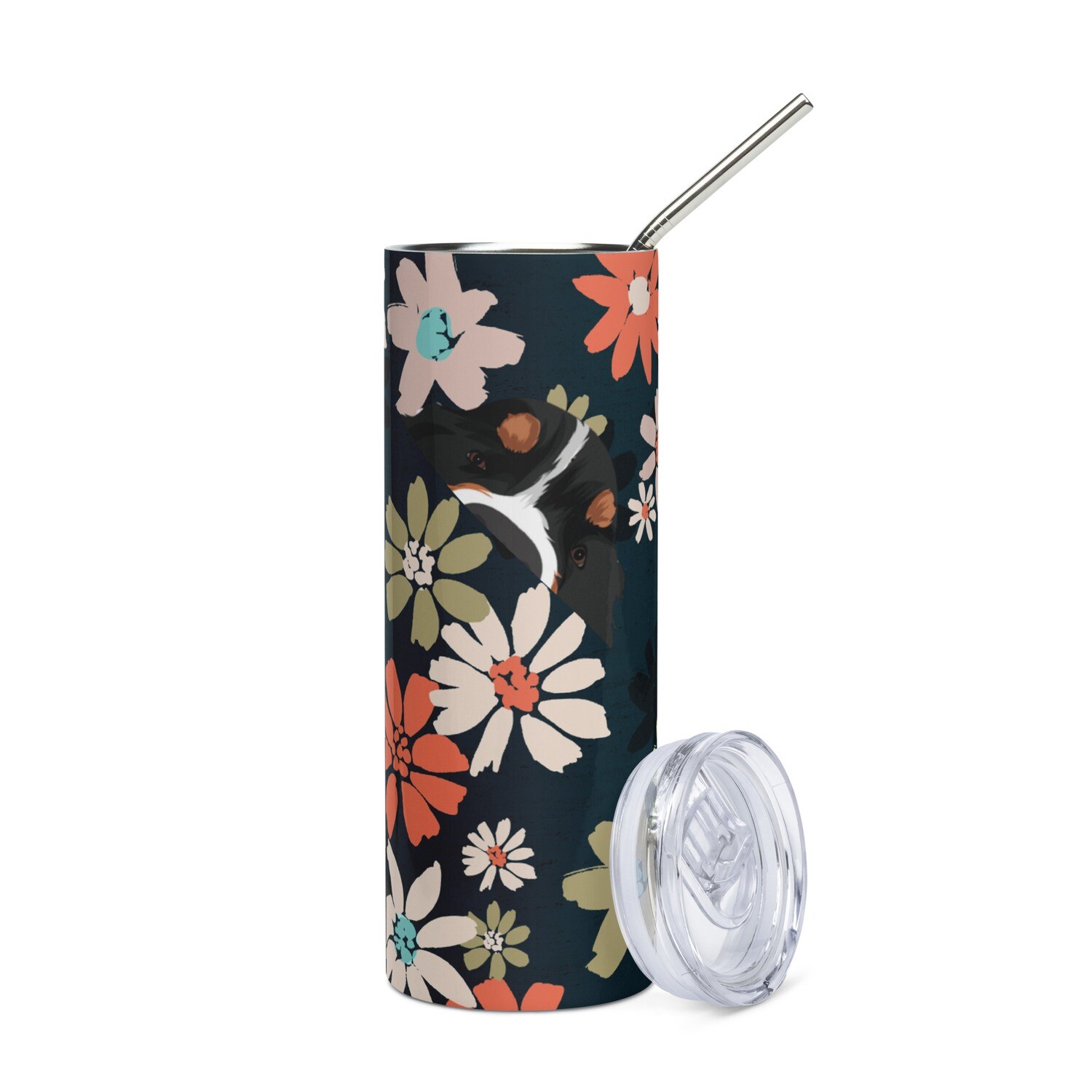 D`Bern Designe Stainless steel tumbler with metal straw Bern6