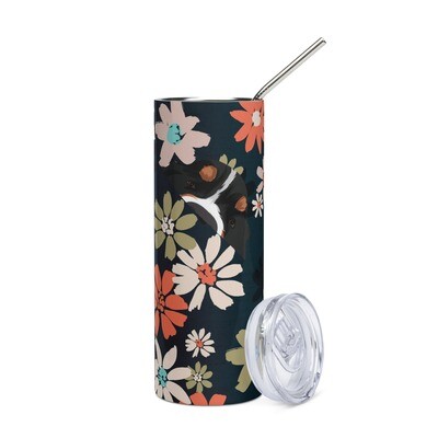 D`Bern Designe Stainless steel tumbler with metal straw Bern6