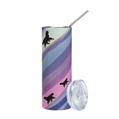 D`Bern Designe Stainless steel tumbler with metal straw Bern11
