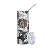 D`Bern Designe Stainless steel tumbler with metal straw Bern12