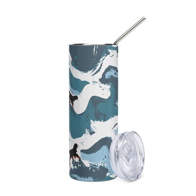 D`Bern Designe Stainless steel tumbler with metal straw Bern7