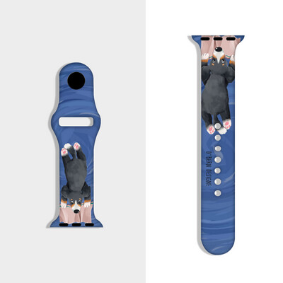 D`Bern Designe Bern HangOnBlue Apple iWatch bend strap for smartwatch