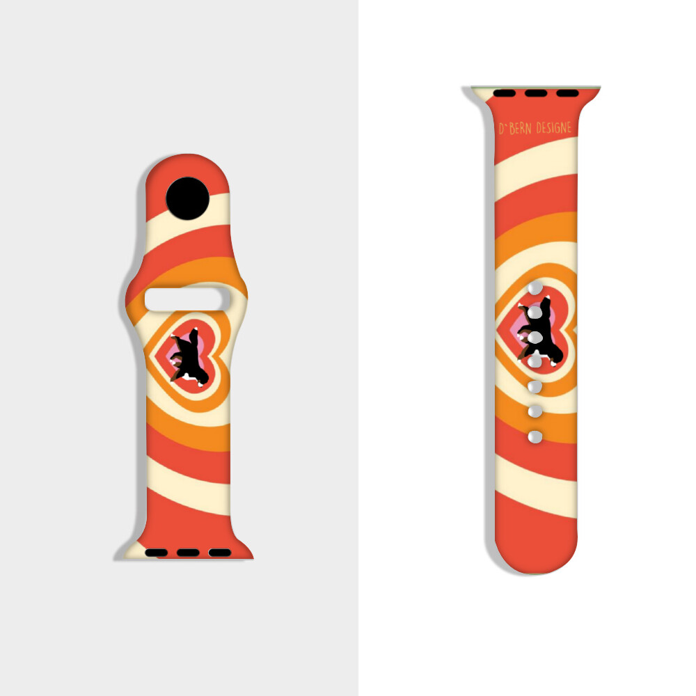 D`Bern Designe Bern GroovyLove Apple iWatch bend strap for smartwatch