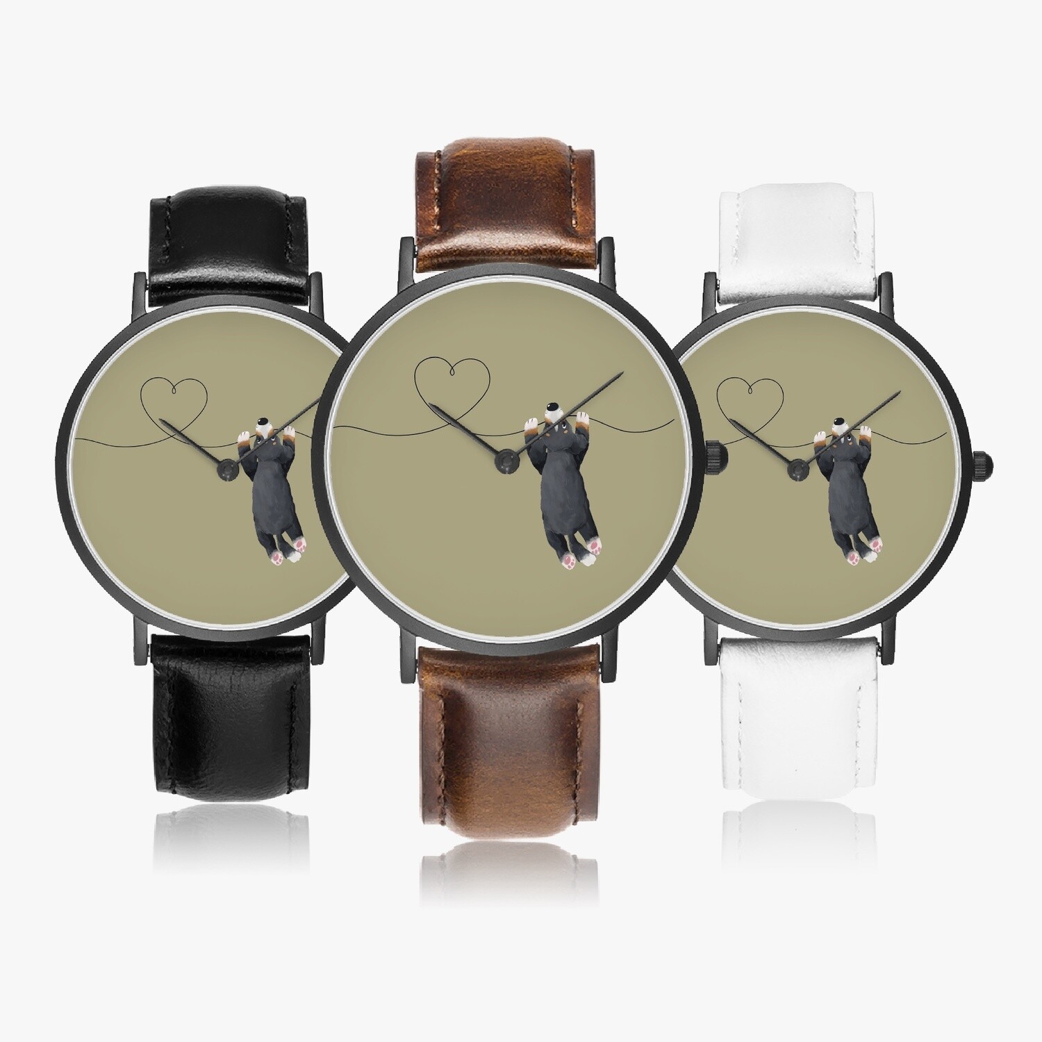 D`Bern Designe BernLOVE2 Classic Premium Ultra-Thin Leather  wristwatch