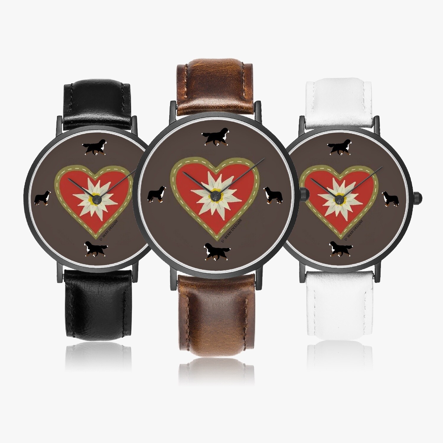 D`Bern Designe Bern LOVE4 Classic Premium Ultra-Thin Leather  wristwatch