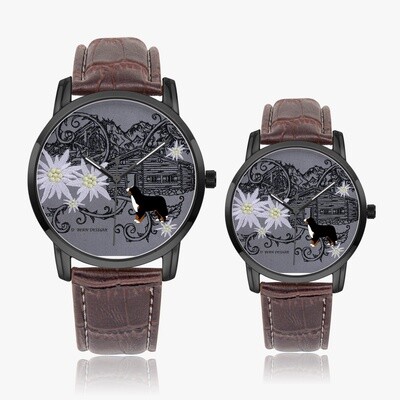 D`Bern Designe BernAlps Classic Premium instafamous wide type wristwatch 3 colours case / 2 colours band