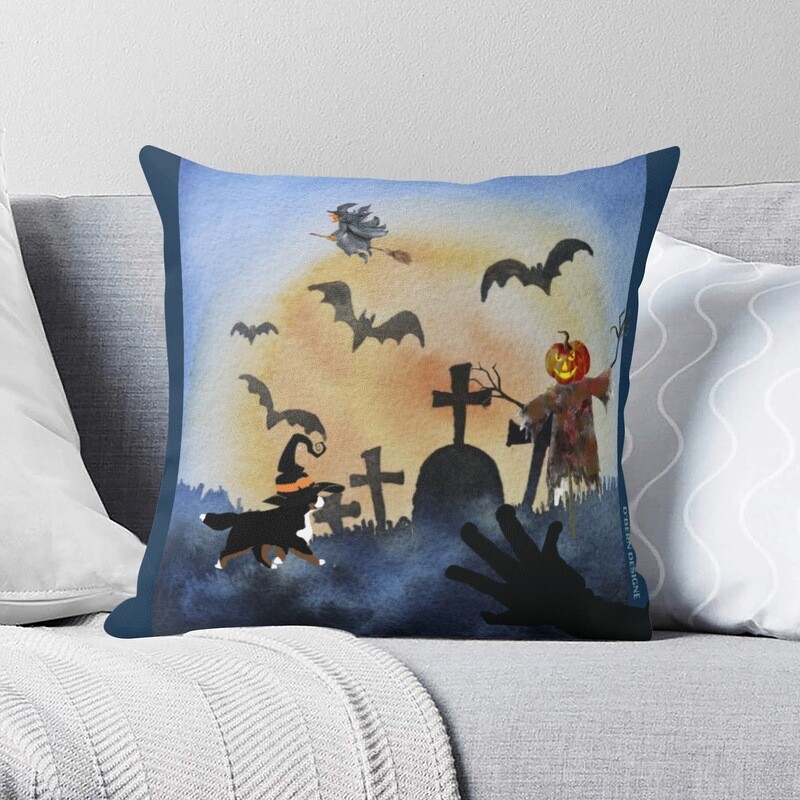 D`Bern Designe Pillow case  HalloweenB- 2  in 1