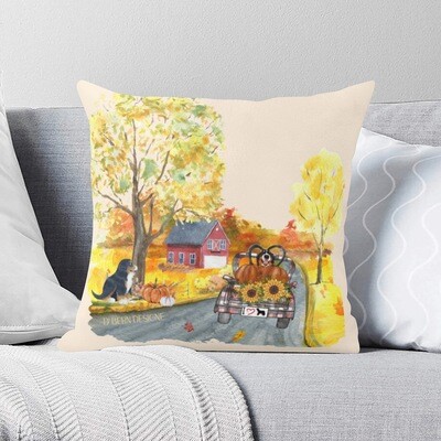 D`Bern Designe Pillow case FallcountryA- 2  in 1