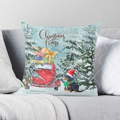 D`Bern Designe Pillow case Bern Christmas truck