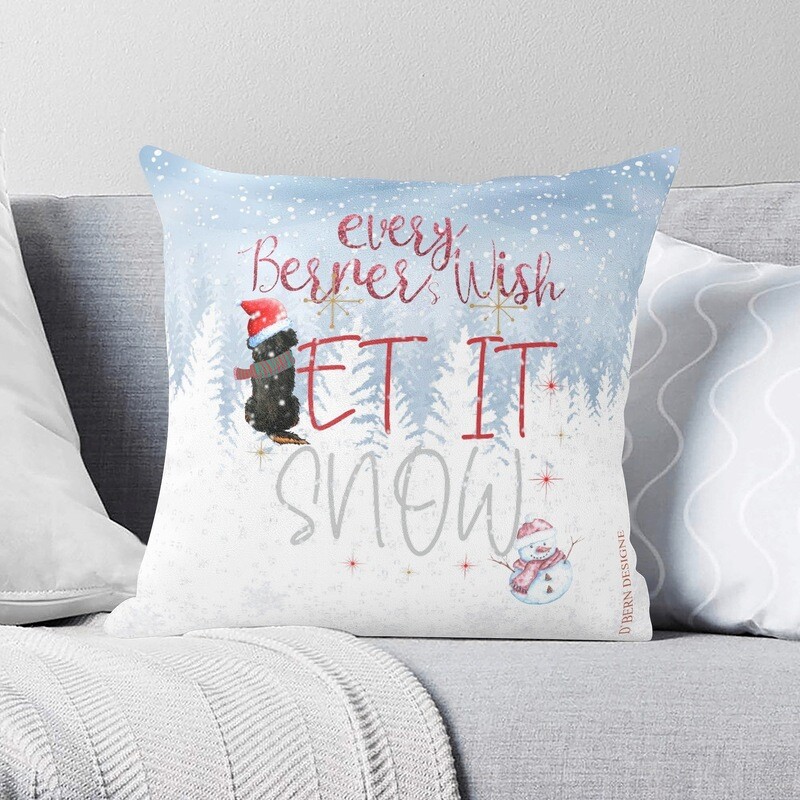 D`Bern Designe Pillow case Bern Let it snow