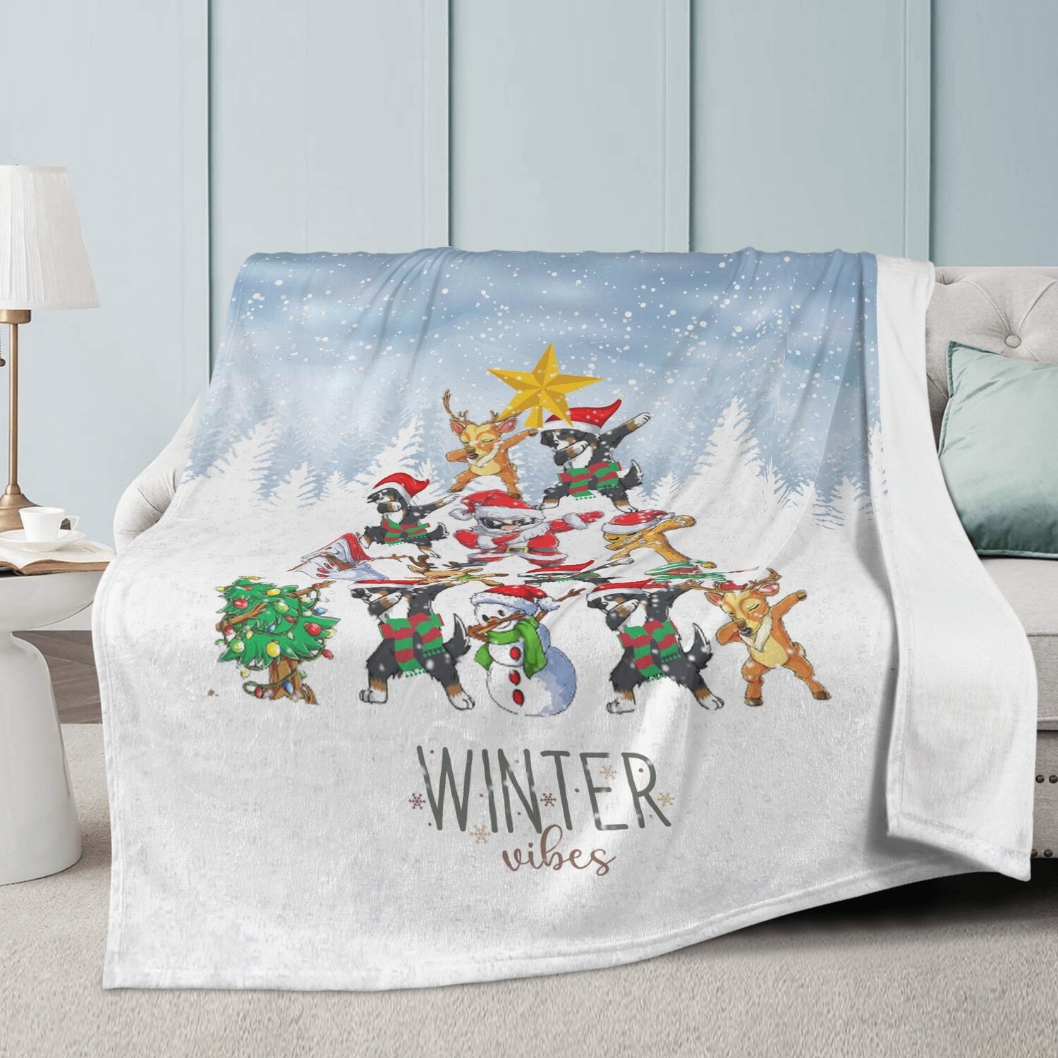 D`Bern Designe Bern Winter vibes fleece blanket