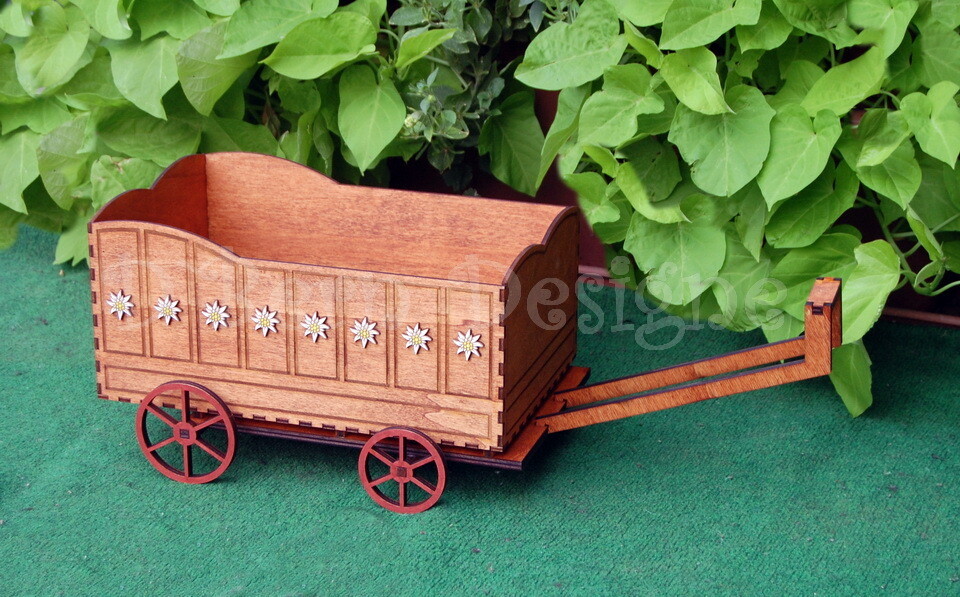 D`Bern Designe handmade wooden CART  /handpainted
