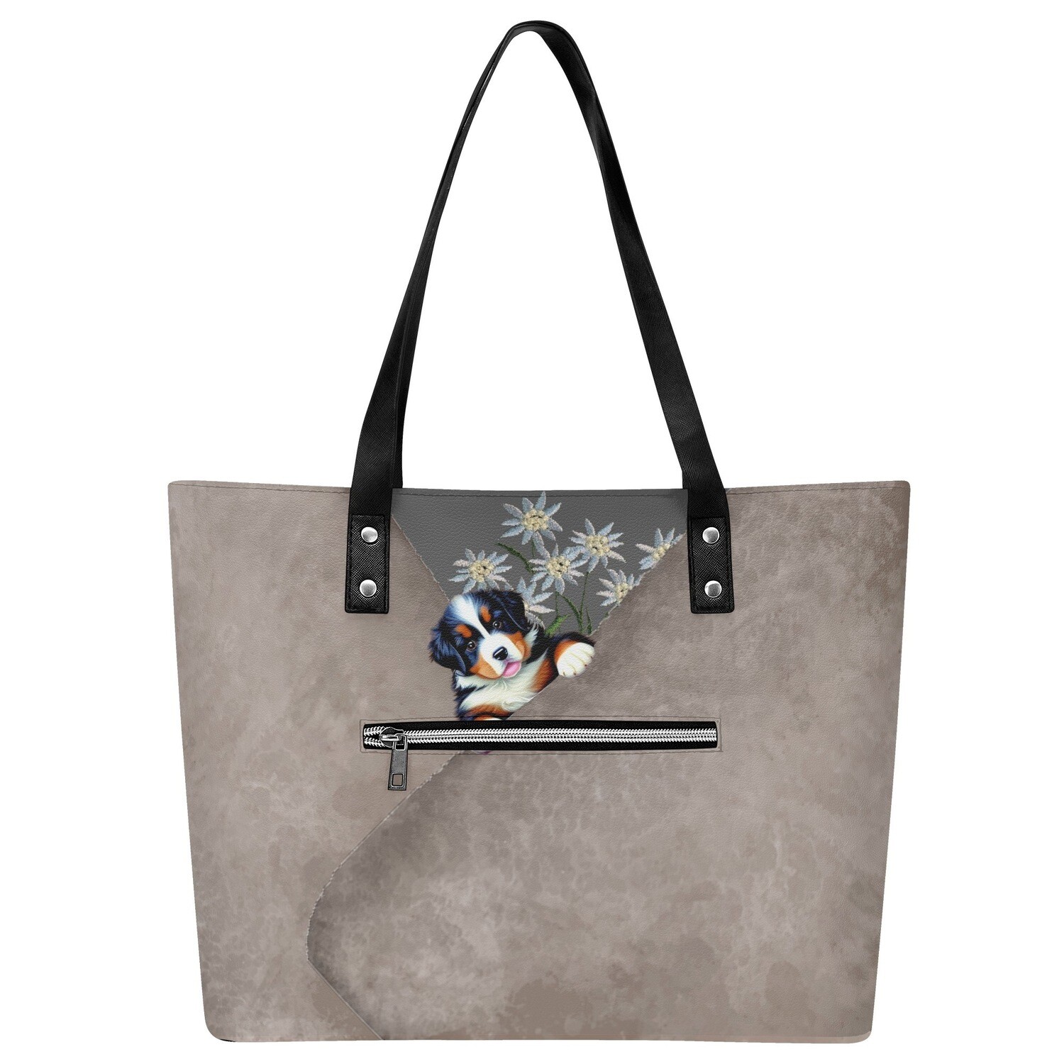 D`Bern Designe BernAlp Leather handbag with zip pocket as well  outside