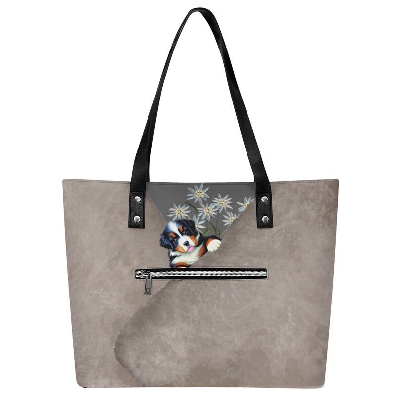 D`Bern Designe BernAlp Leather handbag with zip pocket as well  outside