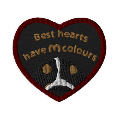 D`Bern Designe Best heart Embroidered patch maroon