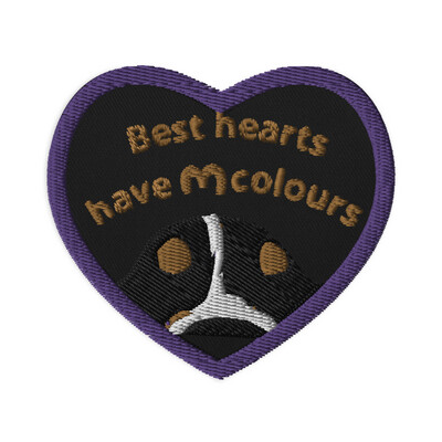 D`Bern Designe Best heart Embroidered patches levander