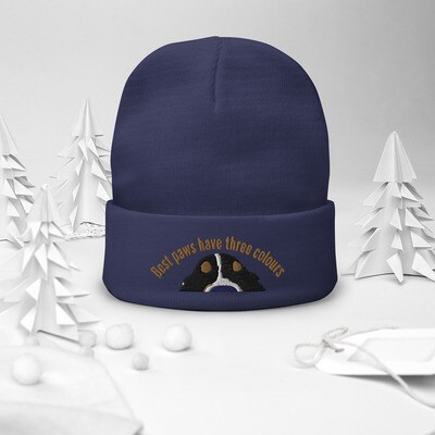 D`Bern Designe Best Paws 2a Embroidered Beanie / 3 colours