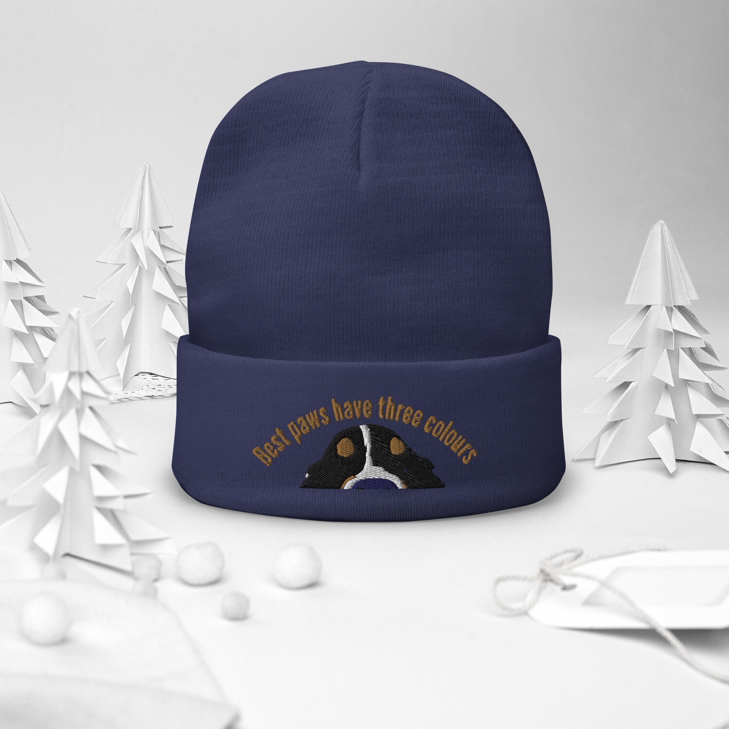 D`Bern Designe Best Paws 2a Embroidered Beanie / 3 colours
