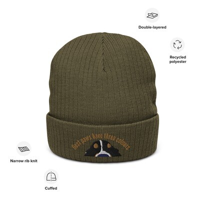 D`Bern Designe Best paws4 Ribbed knit beanie recycled  / 3 colours