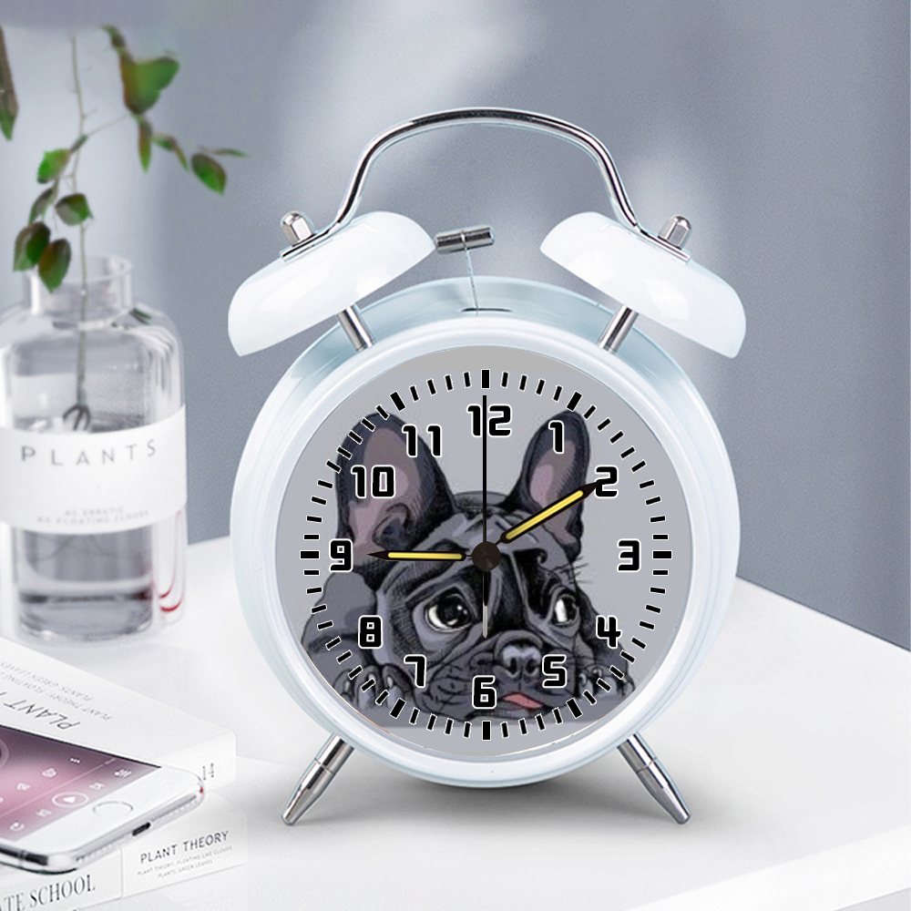 ​D`Bern Designe digital night light alarm French bulldog clock / 4 colours