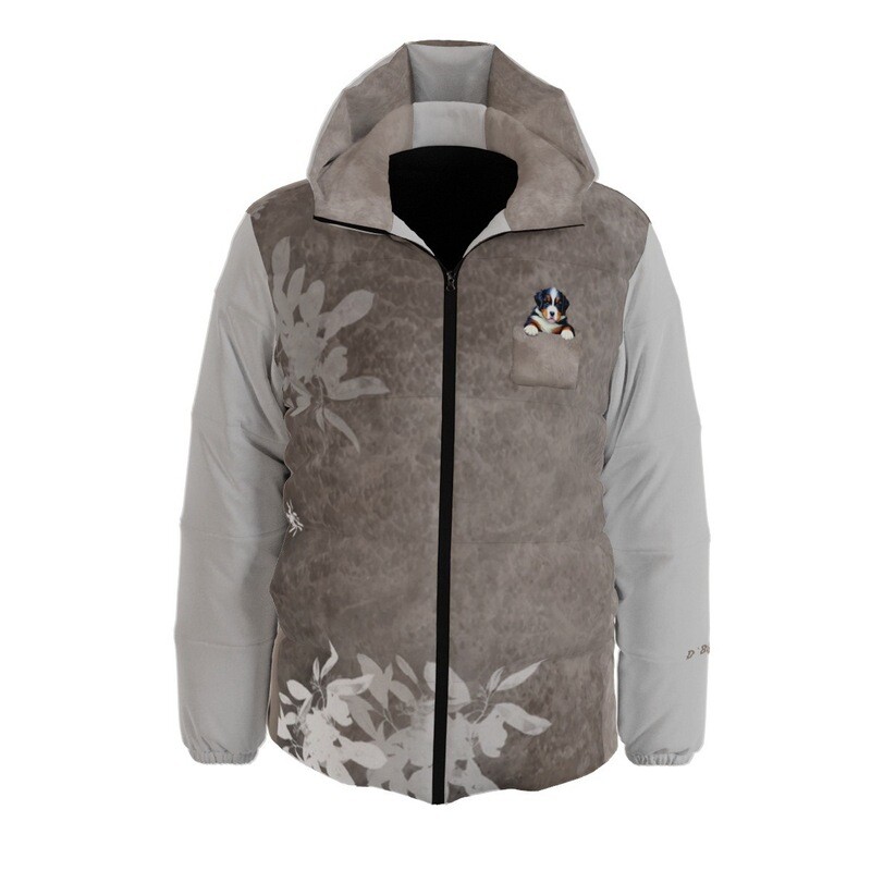 D`Bern Designe Leather Bern look winter padded jacket filled with 90% duck down and 10% feather