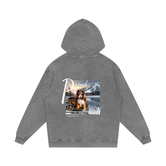 D`Bern Designe Unisex washed heavyweighted Premium hoodie Berner veterans  / in 6 colours