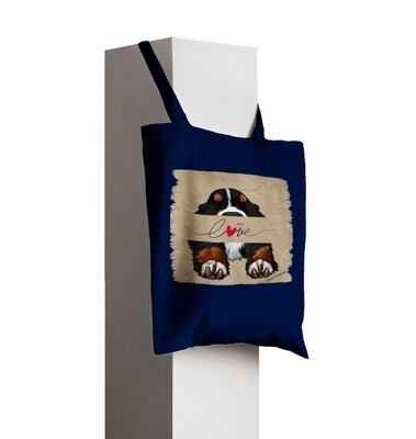 D˙Bern Designe long handle tote bag BernLove navy